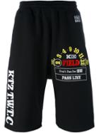Ktz Embroidered Drop Crotch Shorts, Men's, Size: Small, Black, Cotton