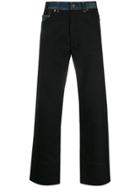 Junya Watanabe Man Contrast Loose-fit Jeans - Black