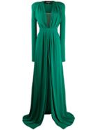 Dsquared2 Low V Neck Gown - Green