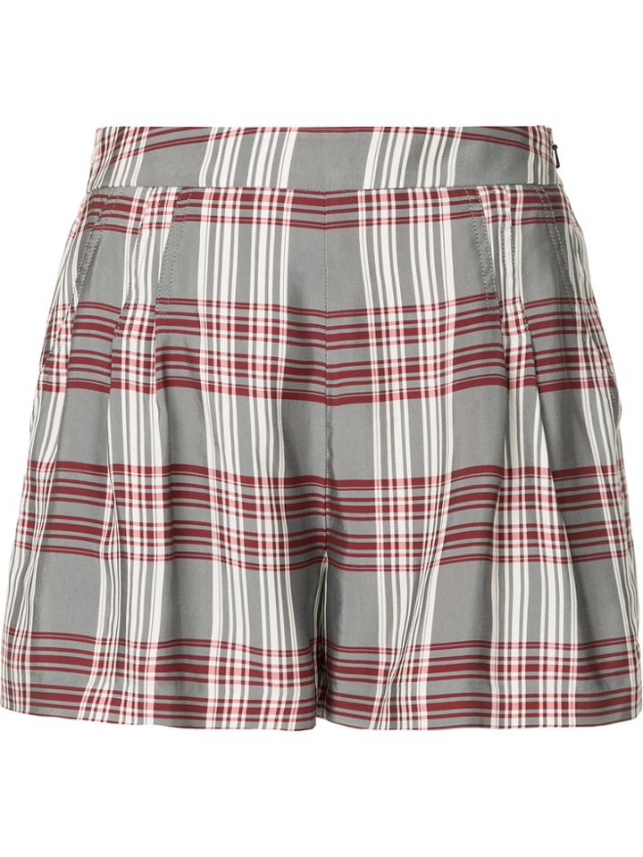 Markus Lupfer Plaid High-waisted Shorts - Multicolour