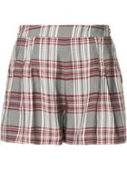 Markus Lupfer Plaid High-waisted Shorts - Multicolour