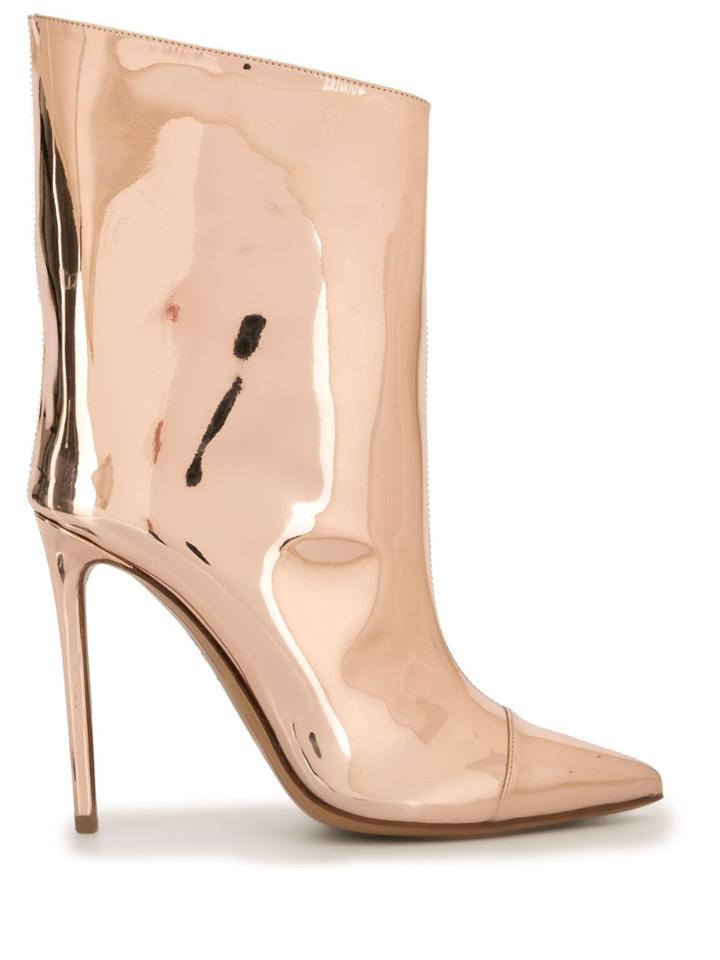 Alexandre Vauthier Metallic Stileto Boots - Gold