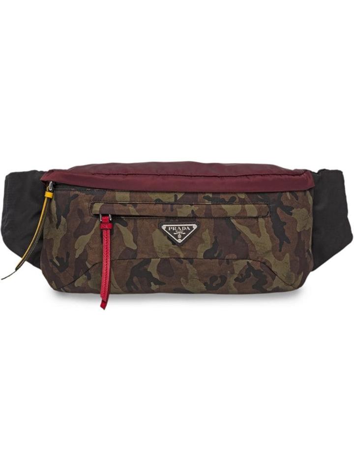 Prada Montagan Camouflage Bag - Red