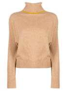 Semicouture Turtle Neck Jumper - Neutrals