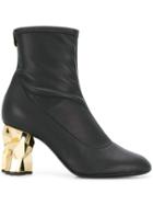 Giuseppe Zanotti Design Gold Heel Ankle Boots - Black