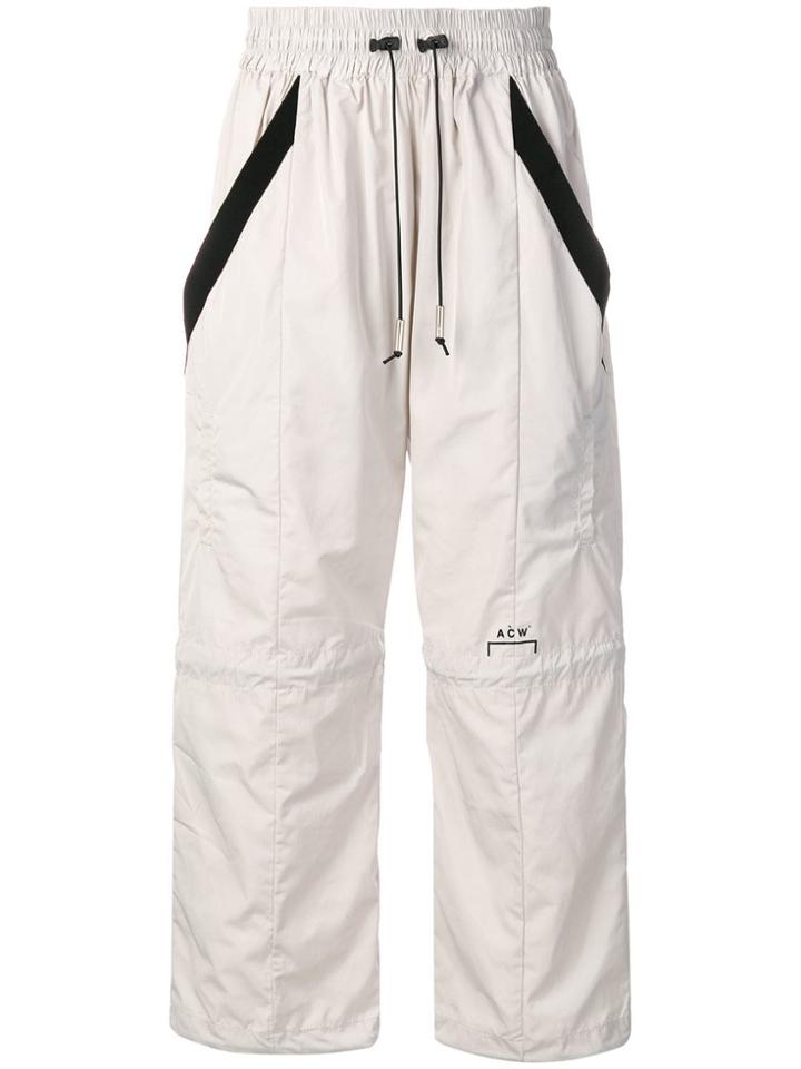 A-cold-wall* Elasticated Wide Leg Trousers - Neutrals