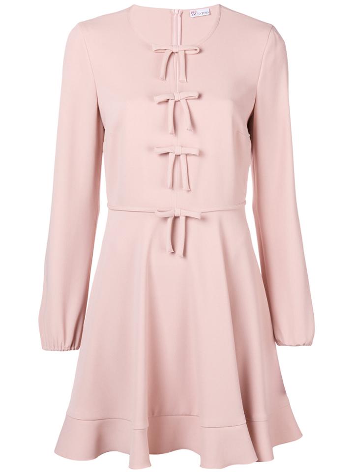 Red Valentino Bow-embellished Dress - Pink & Purple