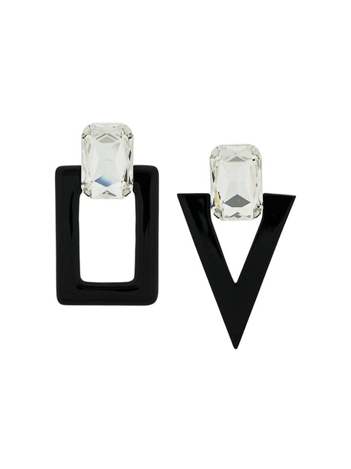 Saint Laurent Smoking Unmatched Earrings - Black