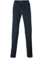 Kiton Straight Leg Jeans, Men's, Size: 32, Blue, Cotton/spandex/elastane/wool