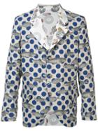Comme Des Garçons Homme Plus Fish Print Blazer, Men's, Size: Medium, Nude/neutrals, Linen/flax/cotton