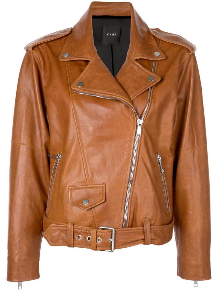 Lth Jkt Zoe Biker Jacket - Tobacco-zoe