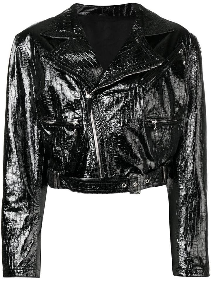 Versace Pre-owned 1990's Leather Jacket - Black