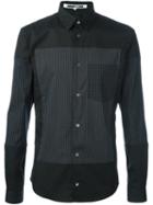 Mcq Alexander Mcqueen Check Panelled Shirt, Men's, Size: 48, Black, Cotton