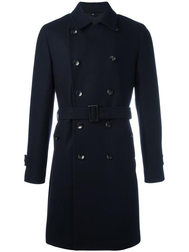 Hevo 'savelle' Coat, Men's, Size: 50, Blue, Virgin Wool/polyamide/viscose