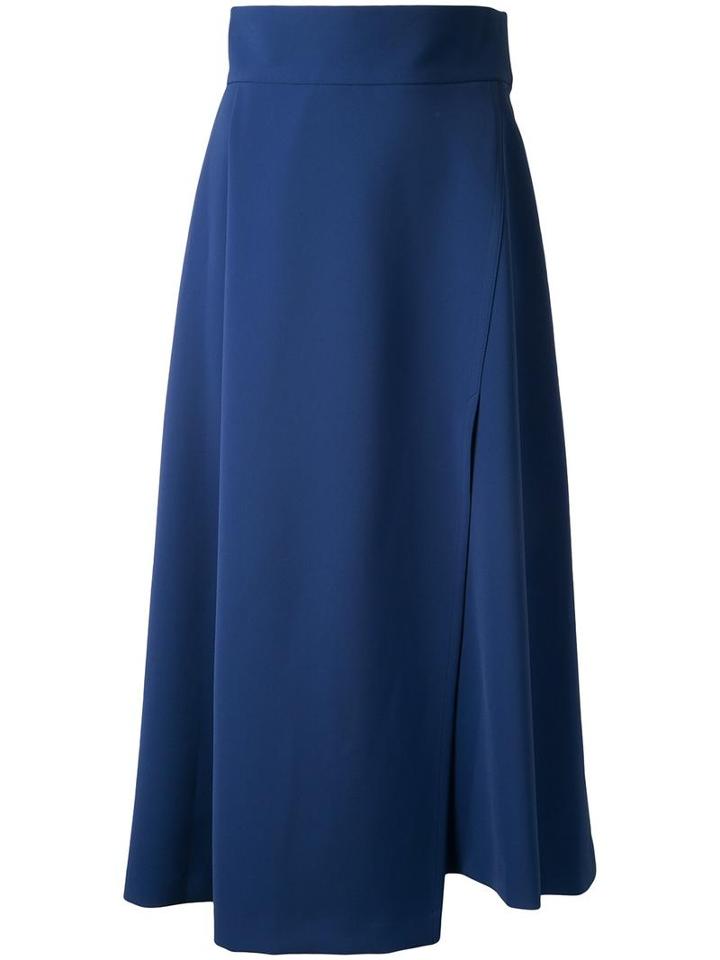 H Beauty & Youth A-line Asymmetric Skirt, Women's, Size: Small, Blue, Cotton