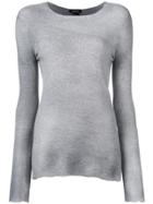 Avant Toi Slim-fit Knitted Sweater - Grey