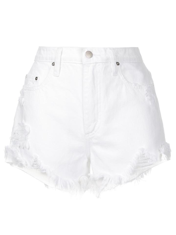 Nobody Denim Skyline Short Fray Beyond - White