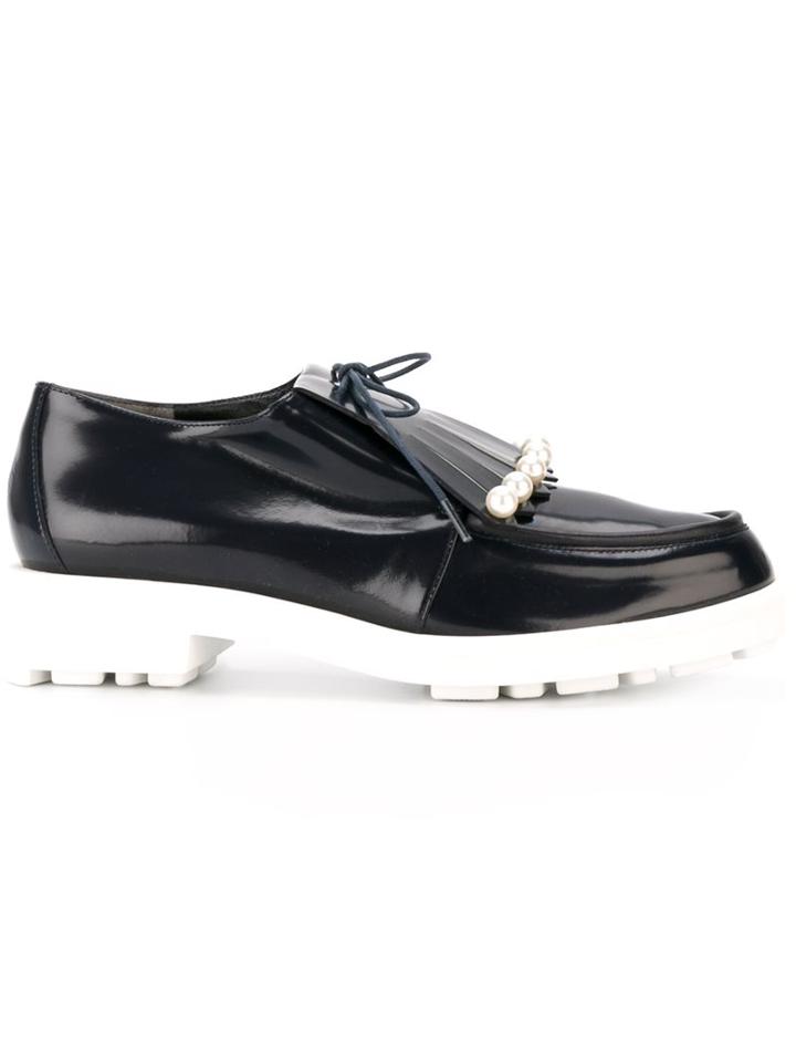 Robert Clergerie Pearled Fringe Detail Loafers
