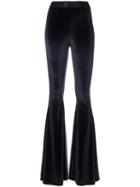 Faith Connexion - Velvet Flared Trousers - Women - Polyamide/spandex/elastane - 38, Black, Polyamide/spandex/elastane
