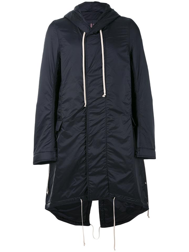 Rick Owens Drkshdw - Hooded Raincoat - Men - Nylon - L, Black, Nylon
