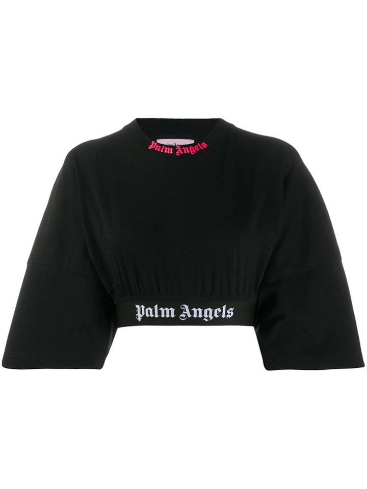 Palm Angels Logo Hem Sweatshirt - Black