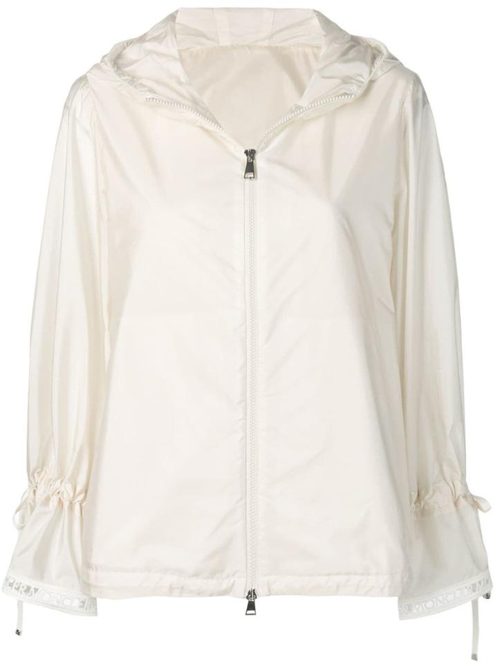 Moncler Hooded Zip-up Jacket - White