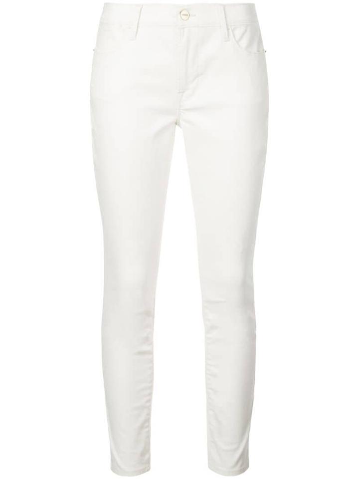 Frame Le High Skinny Coated Jeans - White