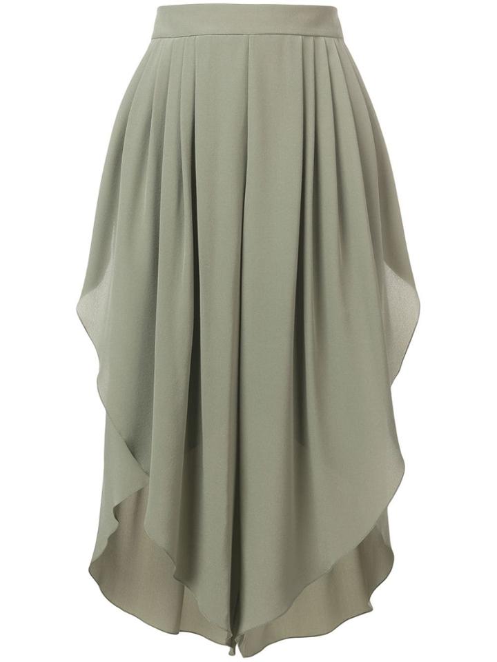 Chloé Pleated Midi Skirt - Green