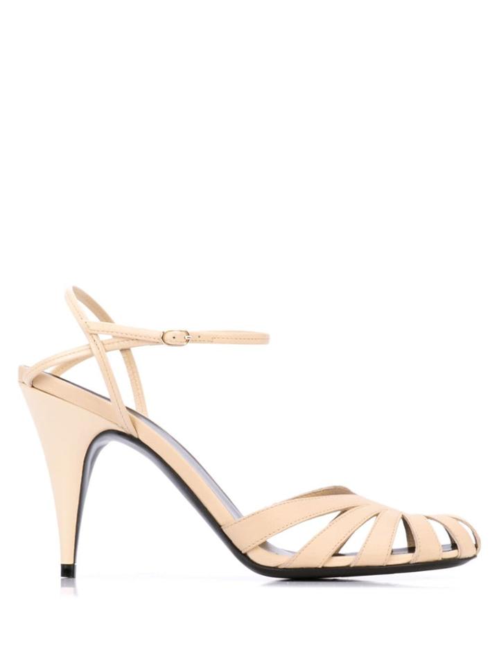 The Row Tango Cut-out Sandals - Neutrals