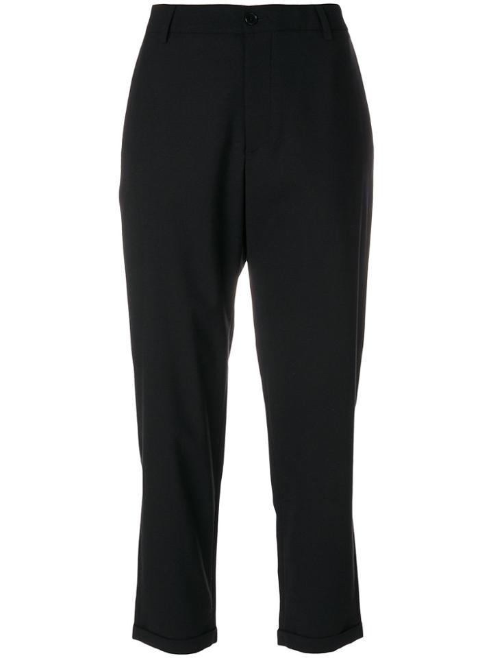 Barena Cropped Tapered Trousers - Black