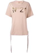 No21 Logo Print T-shirt, Women's, Size: 38, Pink/purple, Cotton