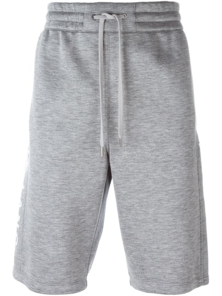 Helmut Lang Side Logo Track Shorts, Men's, Size: Small, Grey, Modal
