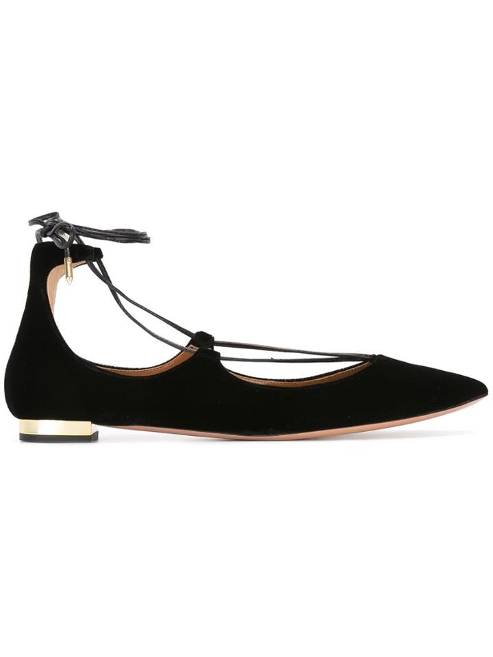 Aquazzura 'christy' Ballerinas - Black
