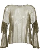 Sheer Top - Women - Polyamide - 38, Grey, Polyamide, Lilly Sarti