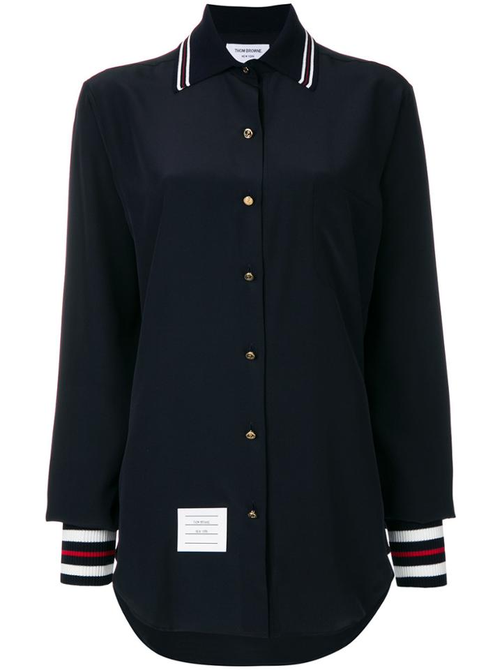 Thom Browne Striped Detailing Shirt - Blue