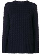 Victoria Victoria Beckham Drop Shoulder Sweater - Blue