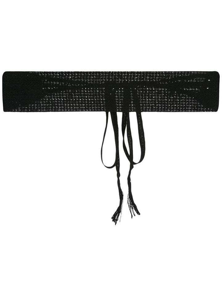 Forte Forte Knitted Belt, Women's, Black, Cotton