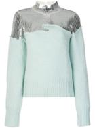 Aviù Sequined Turtle Neck Jumper - Green