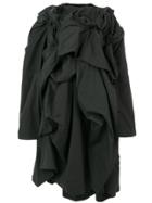 Yohji Yamamoto Frill Embroidered Coat - Black