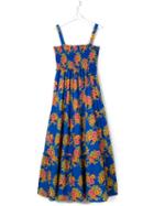 Msgm Kids Floral Print Dress, Girl's, Size: 14 Yrs, Blue