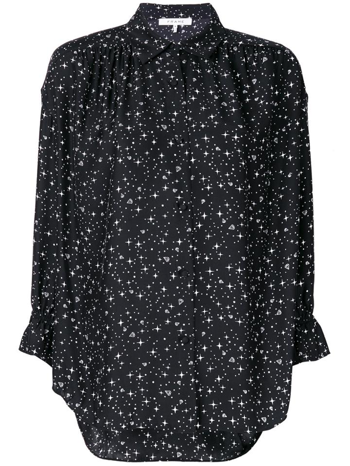 Frame Denim Star And Diamond Print Shirt - Black