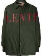 Valentino Logo Print Shirt Jacket - Green