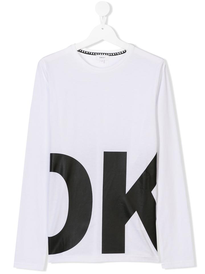 Dkny Kids Teen Long Sleeve T-shirt - White