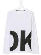 Dkny Kids Teen Long Sleeve T-shirt - White