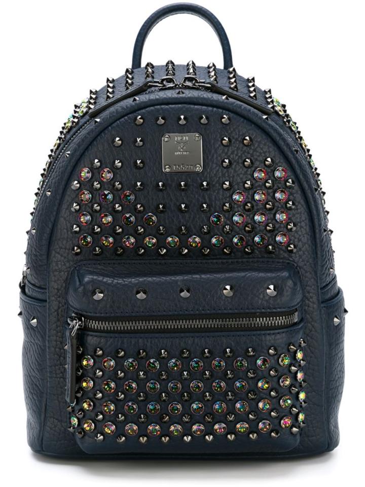 Mcm Small Stud-embellished Backpack