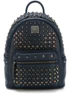 Mcm Small Stud-embellished Backpack