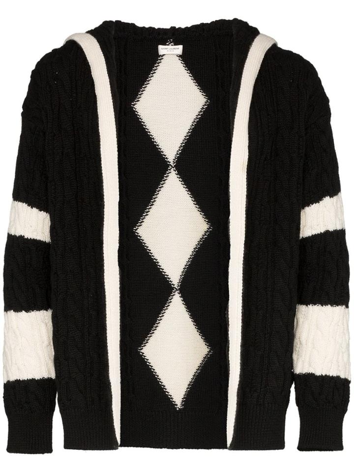 Saint Laurent Baja Zip-up Knit Cardigan - Black