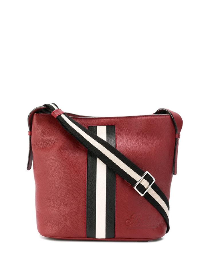 Bally Supra Contrast Panel Shoulder Bag - Red