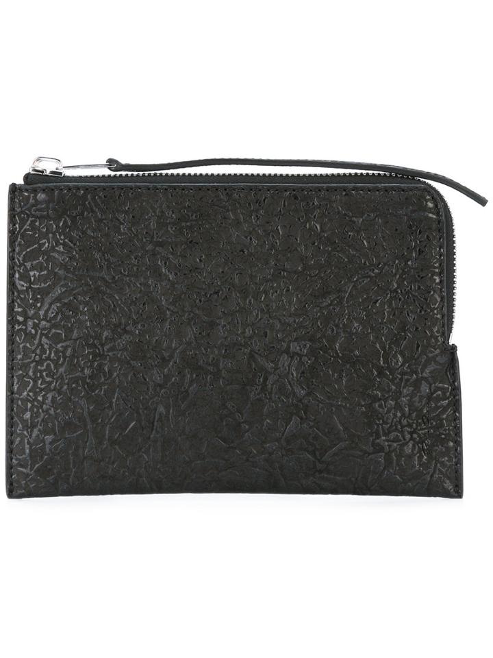 Rick Owens Medium Zipped Pouch, Men's, Black, Calf Leather/lamb Skin