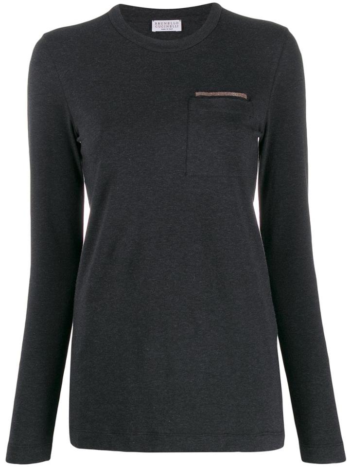 Brunello Cucinelli Chest Pocket Top - Black